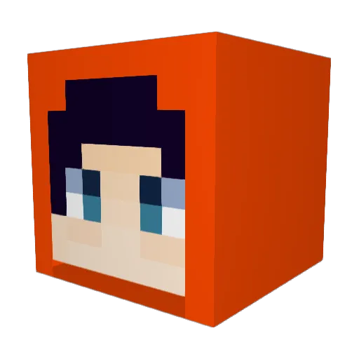 ACascarino Minecraft avatar head, 3D render