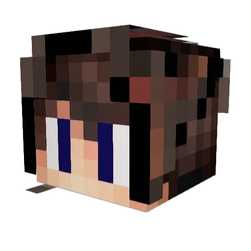 AChaOh Minecraft avatar head, 3D render