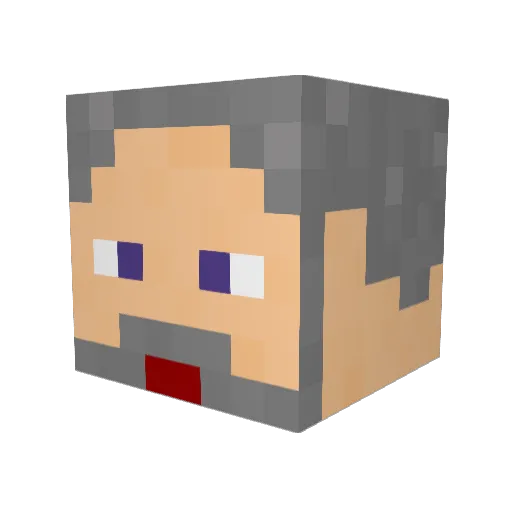 AChacer Minecraft avatar head, 3D render