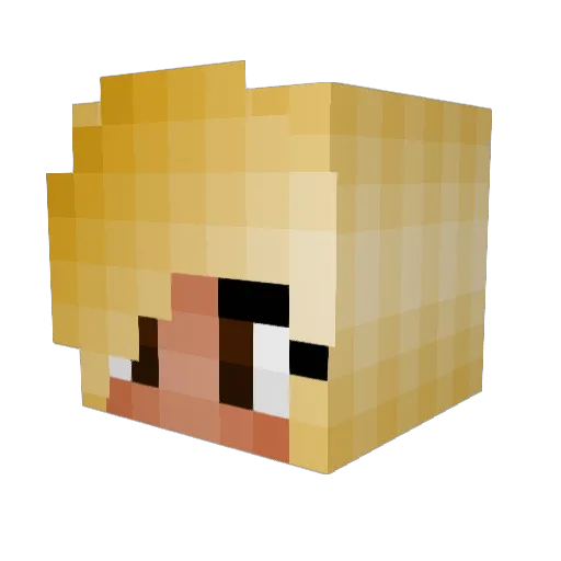 AChicExpression Minecraft avatar head, 3D render