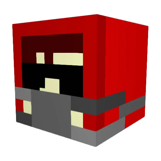 AChickenWing Minecraft avatar head, 3D render
