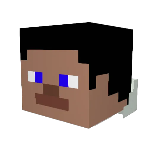 ACjarvas Minecraft avatar head, 3D render