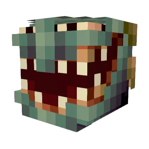 AClD Minecraft avatar head, 3D render