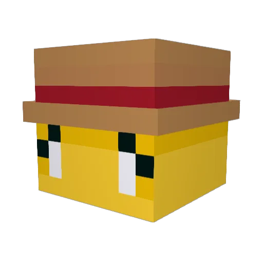 ACommunistLemon Minecraft avatar head, 3D render