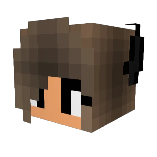 ACreativeCrafter Minecraft avatar head, 3D render