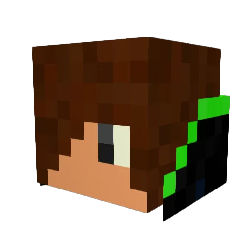 ACreepyGuy Minecraft avatar head, 3D render