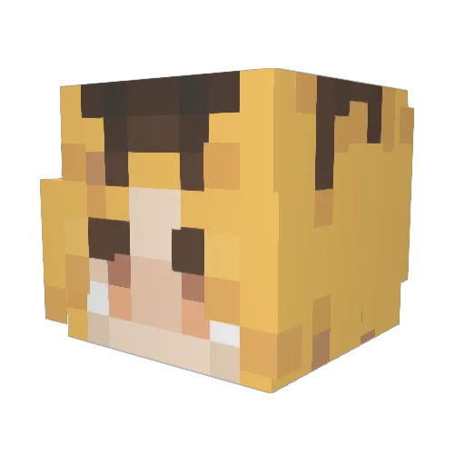 ACuevas Minecraft avatar head, 3D render