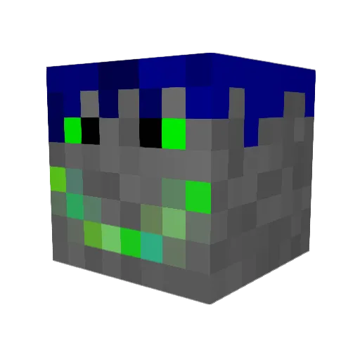 ACursedName_TV Minecraft avatar head, 3D render