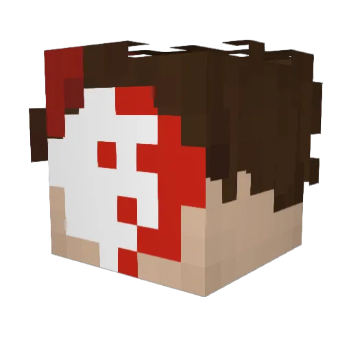 ACursedWoods Minecraft avatar head, 3D render