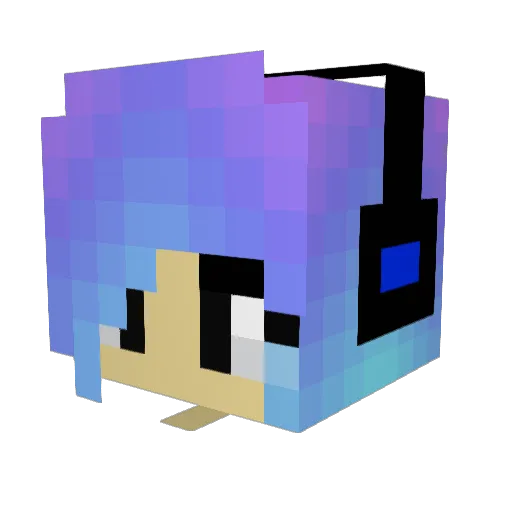 ACuteGirl88 Minecraft avatar head, 3D render