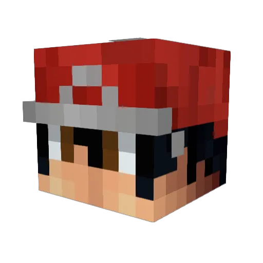 AD2Fast Minecraft avatar head, 3D render