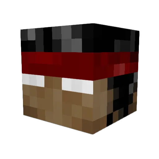 AD3M_A Minecraft avatar head, 3D render