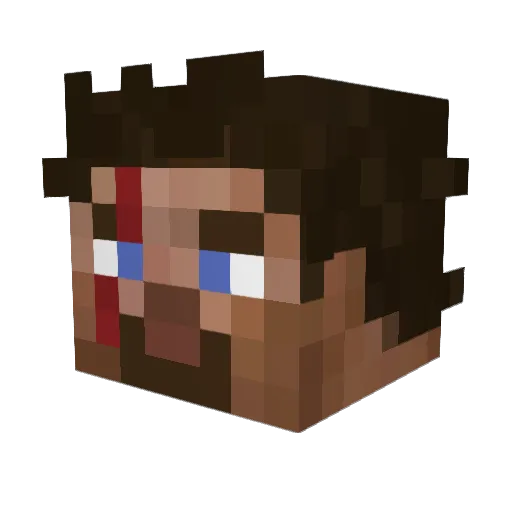 AD500 Minecraft avatar head, 3D render