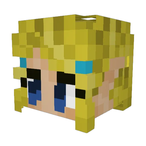 ADACOPA Minecraft avatar head, 3D render