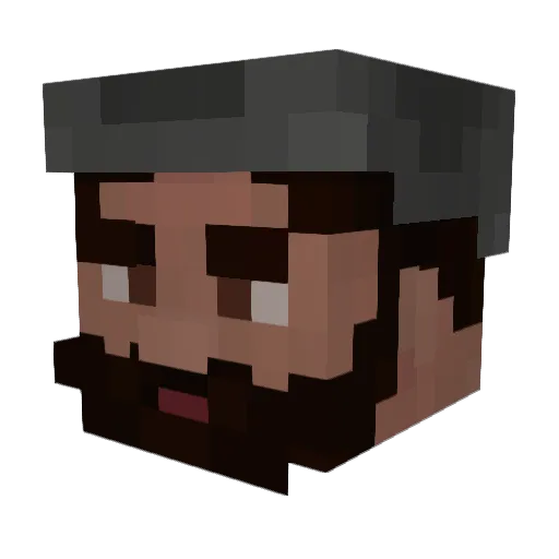 ADAMMIKKE Minecraft avatar head, 3D render