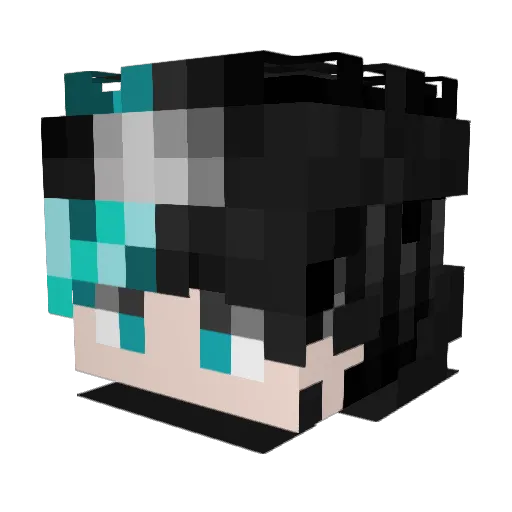 ADAMPRO_1410 Minecraft avatar head, 3D render