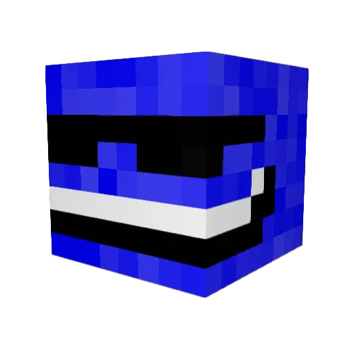 ADAMTOOLE_ Minecraft avatar head, 3D render
