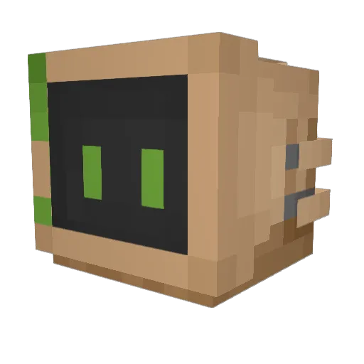 ADAM_Automaton Minecraft avatar head, 3D render