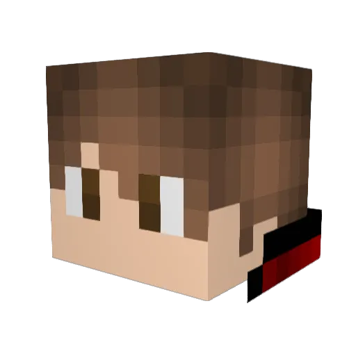 ADAPTIVE10 Minecraft avatar head, 3D render
