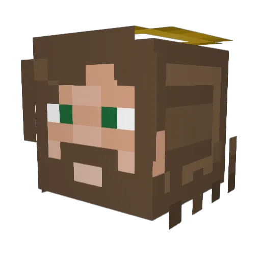 ADA_67 Minecraft avatar head, 3D render