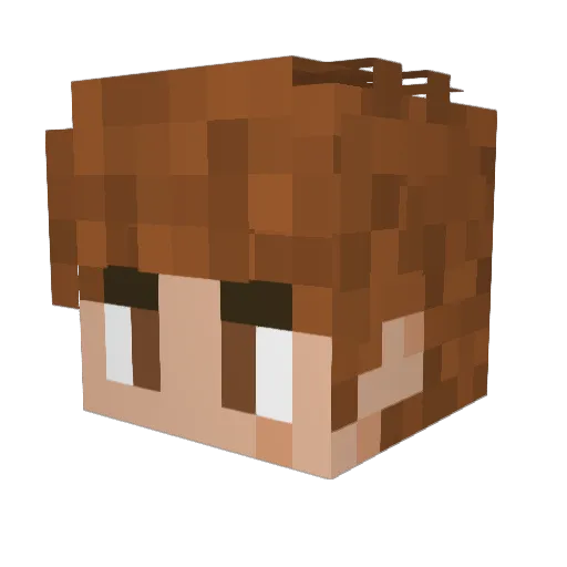 ADAminor Minecraft avatar head, 3D render