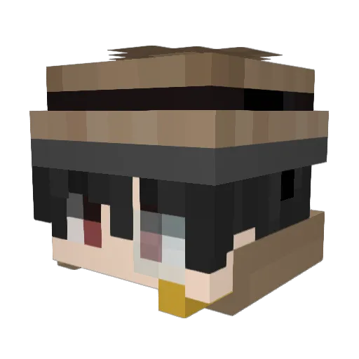 ADC8185 Minecraft avatar head, 3D render