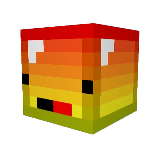 ADCS4 Minecraft avatar head, 3D render