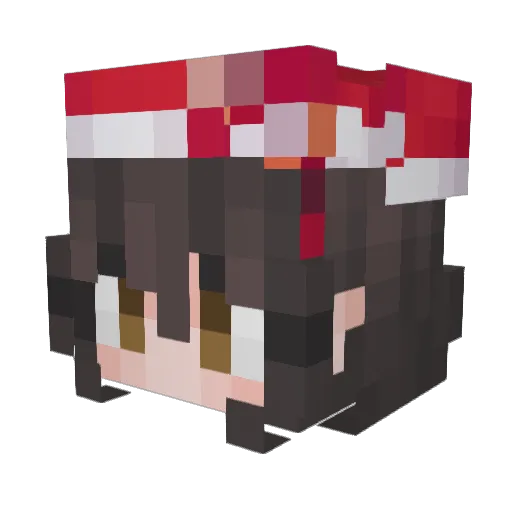 ADDnoob Minecraft avatar head, 3D render
