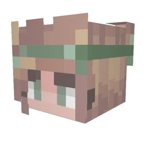 ADICARMI Minecraft avatar head, 3D render