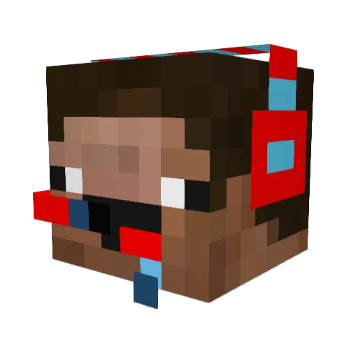 ADIHD473 Minecraft avatar head, 3D render