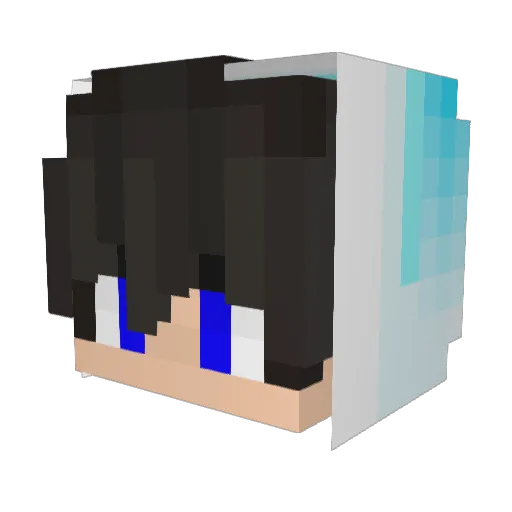 ADIL_YT Minecraft avatar head, 3D render