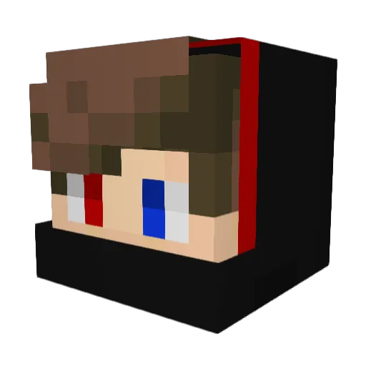 ADIX2K Minecraft avatar head, 3D render