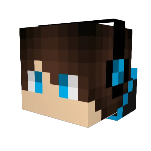 ADLERPENNER Minecraft avatar head, 3D render