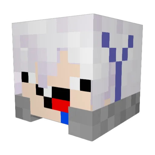 ADLLJT Minecraft avatar head, 3D render