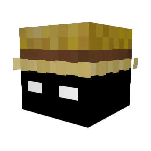 ADM974 Minecraft avatar head, 3D render