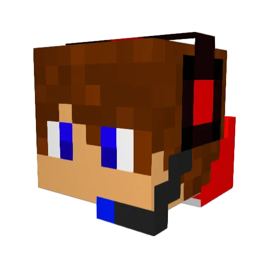 ADMIN229 Minecraft avatar head, 3D render
