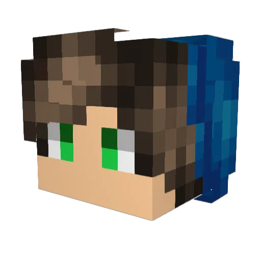 ADMIRAL125 Minecraft avatar head, 3D render