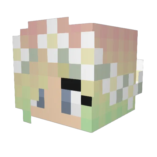 ADMIRALTHEGREAT Minecraft avatar head, 3D render