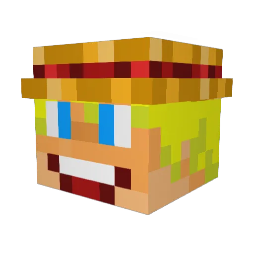 ADMN14 Minecraft avatar head, 3D render