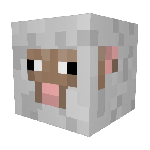 ADNAMA_ Minecraft avatar head, 3D render