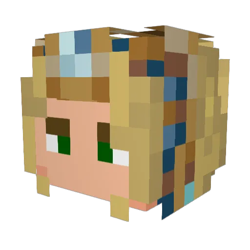 ADNEW Minecraft avatar head, 3D render