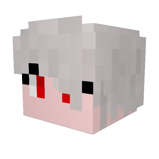 ADNPYRO Minecraft avatar head, 3D render