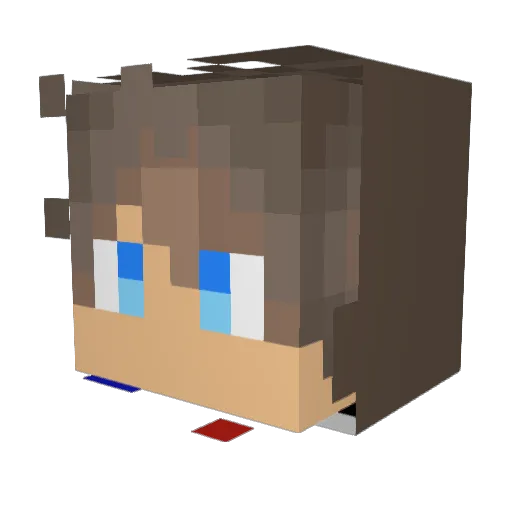 ADOM17 Minecraft avatar head, 3D render
