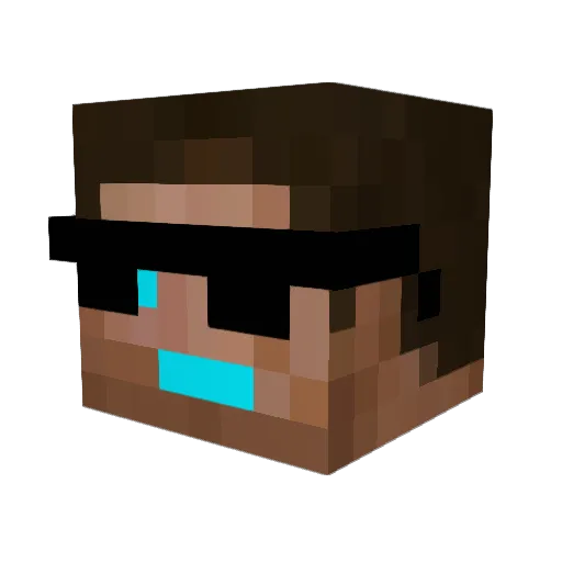 ADOOOOMS Minecraft avatar head, 3D render