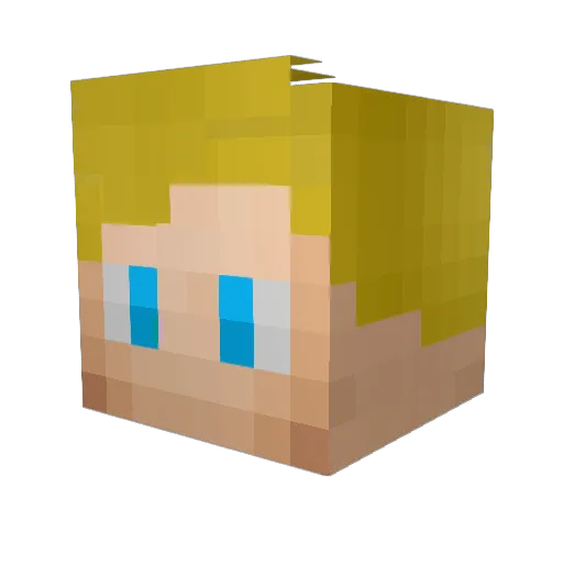 ADPGaming Minecraft avatar head, 3D render