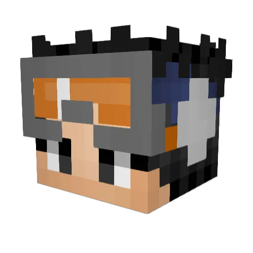 ADRIRACH17 Minecraft avatar head, 3D render