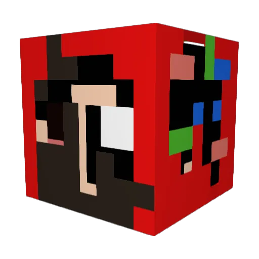 ADRM11799 Minecraft avatar head, 3D render