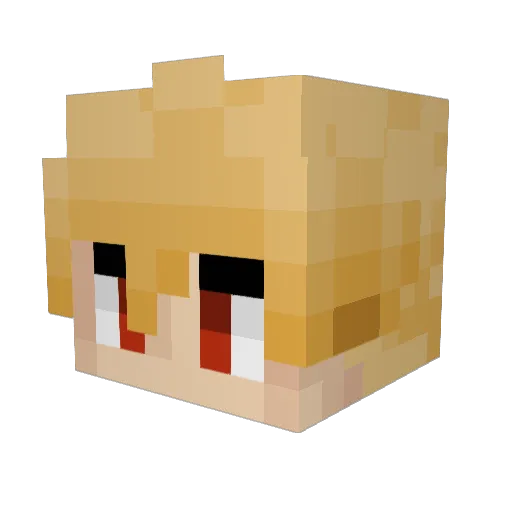 ADS07 Minecraft avatar head, 3D render