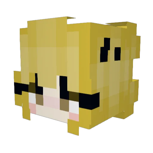 ADS_LongYa Minecraft avatar head, 3D render