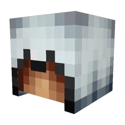 ADSmaky Minecraft avatar head, 3D render